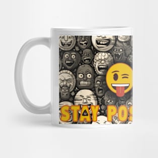 Stay positive emoji Mug